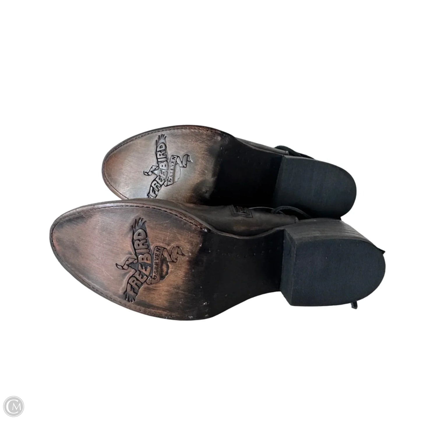 Boots Ankle Heels By Freebird In Brown, Size: 10