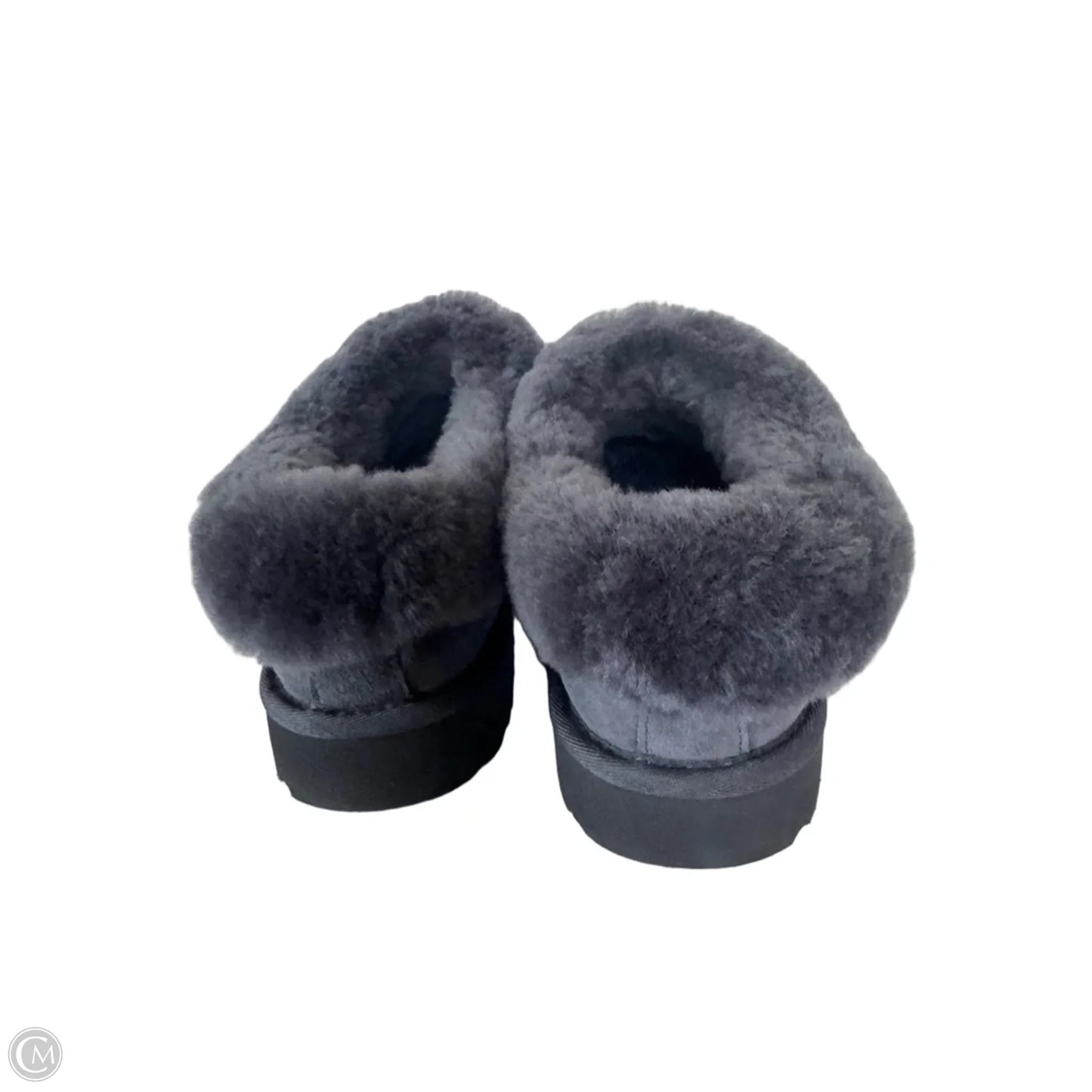 Slippers Designer By Ugg In Grey, Size: 9