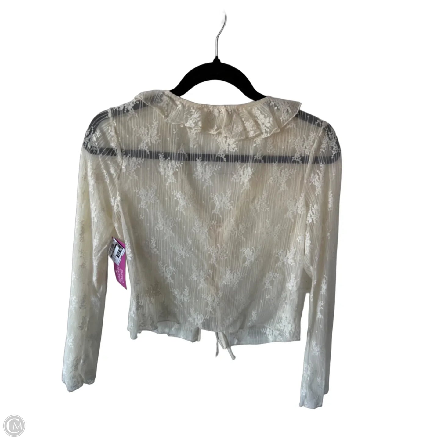 Cardigan By Clothes Mentor In Cream, Size: L