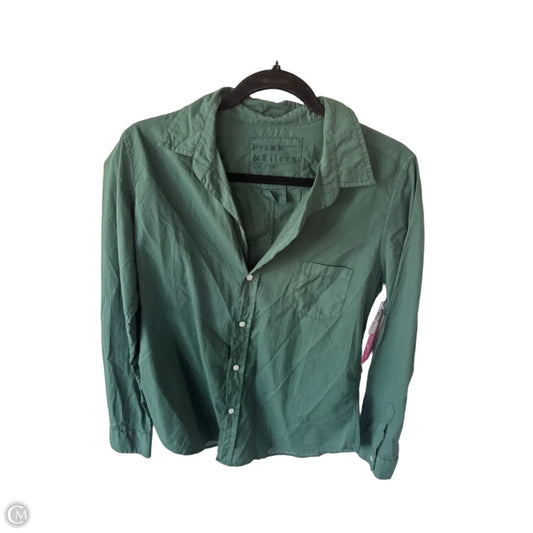 Top Long Sleeve By Frank And Eileen In Green, Size: M