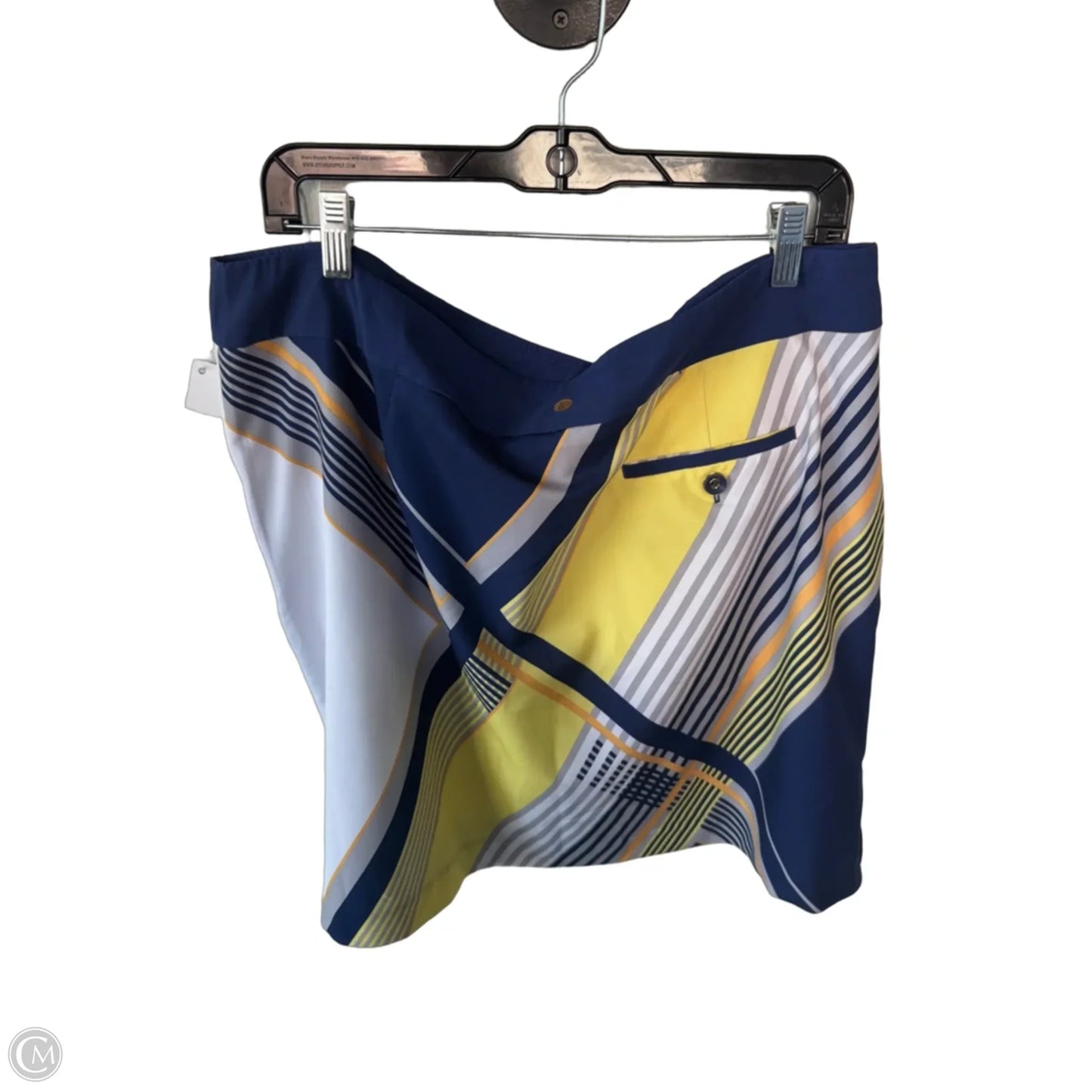 Skort By Clothes Mentor In Blue & Yellow, Size: 16