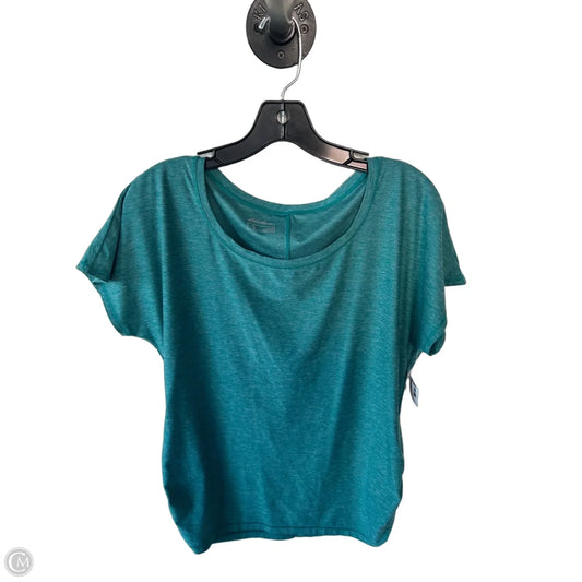 Athletic Top Short Sleeve By Eddie Bauer In Green, Size: L