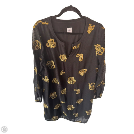 Dress Work By Cabi In Black & Gold, Size: L