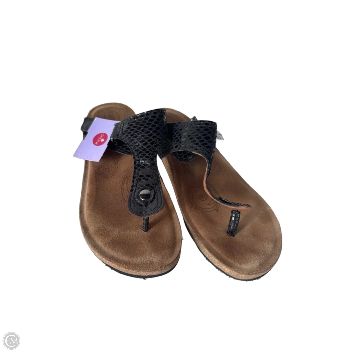 Sandals Flats By Taos In Black & Brown, Size: 9