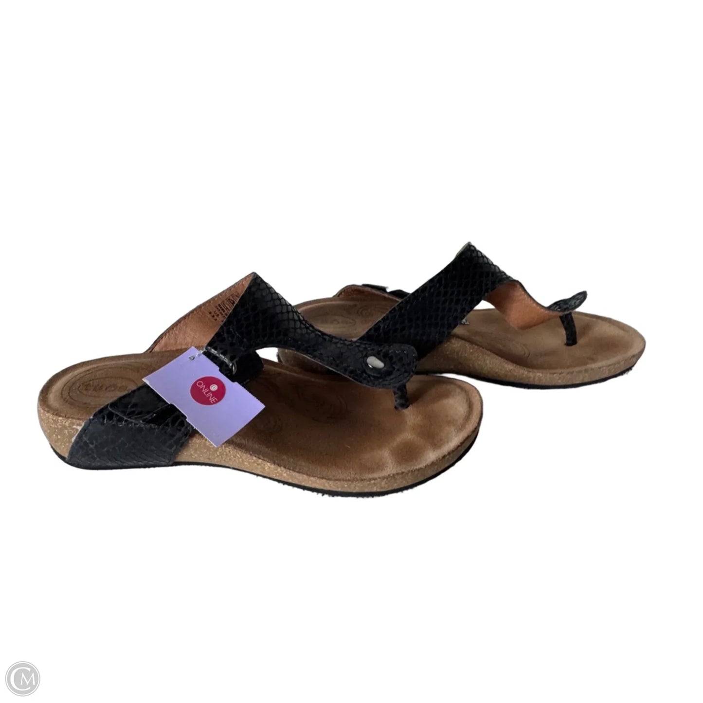 Sandals Flats By Taos In Black & Brown, Size: 9