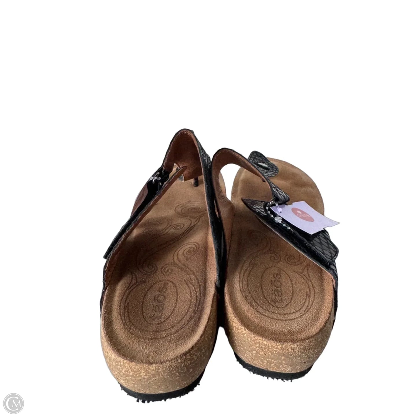 Sandals Flats By Taos In Black & Brown, Size: 9