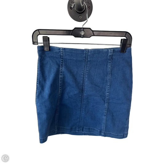 Skirt Mini & Short By Free People In Blue Denim, Size: 6
