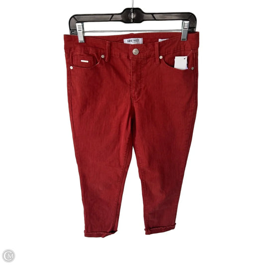 Jeans Cropped By Nine West In Red Denim, Size: 4