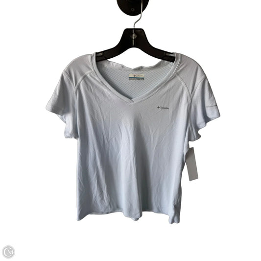 Athletic Top Short Sleeve By Columbia In Blue & White, Size: Xl