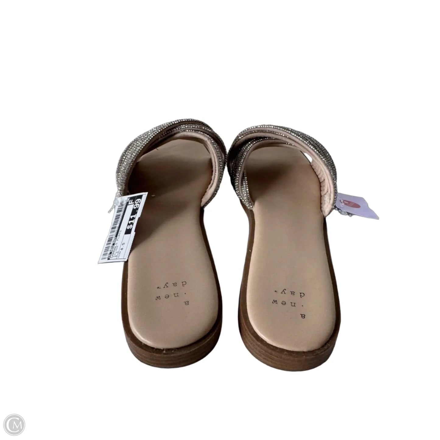 Sandals Flats By A New Day In Silver, Size: 8.5