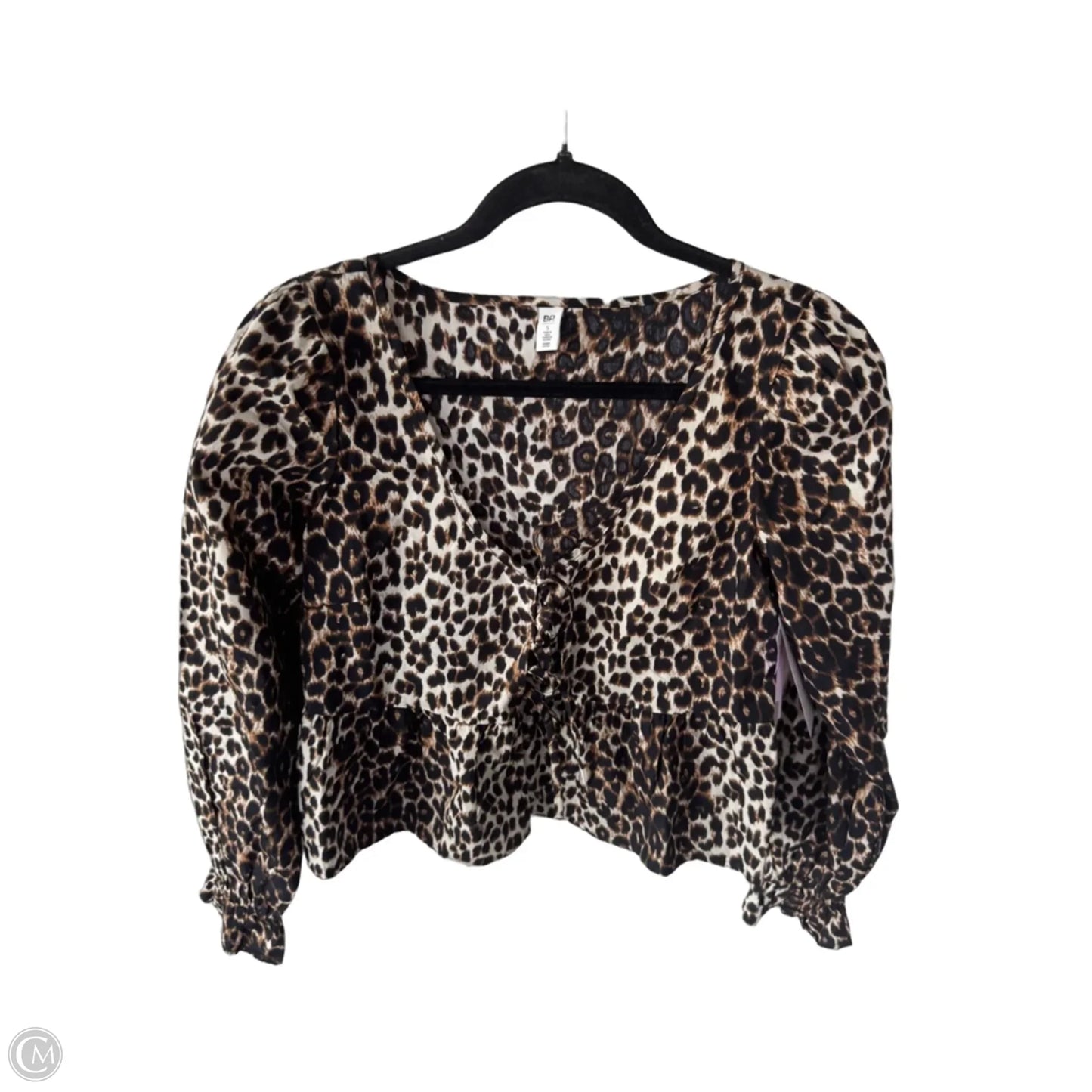 Top Long Sleeve By Bp In Animal Print, Size: S