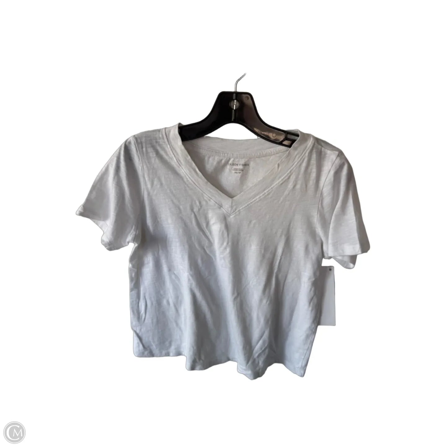 Top Short Sleeve Basic By Eileen Fisher In White, Size: Xxs