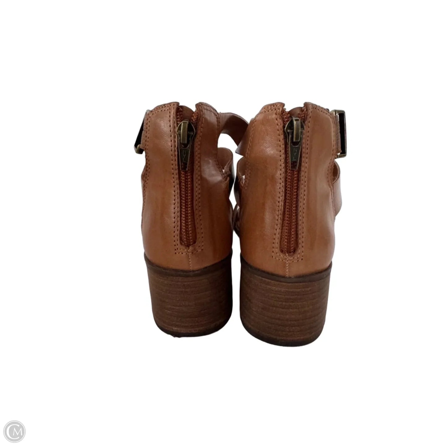 Sandals Heels Block By Steve Madden In Brown, Size: 7.5