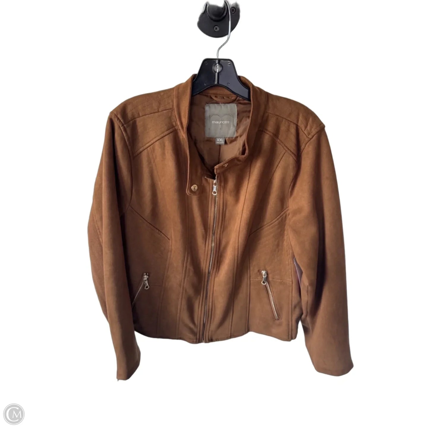 Jacket Moto By Maurices In Brown, Size: Xxl