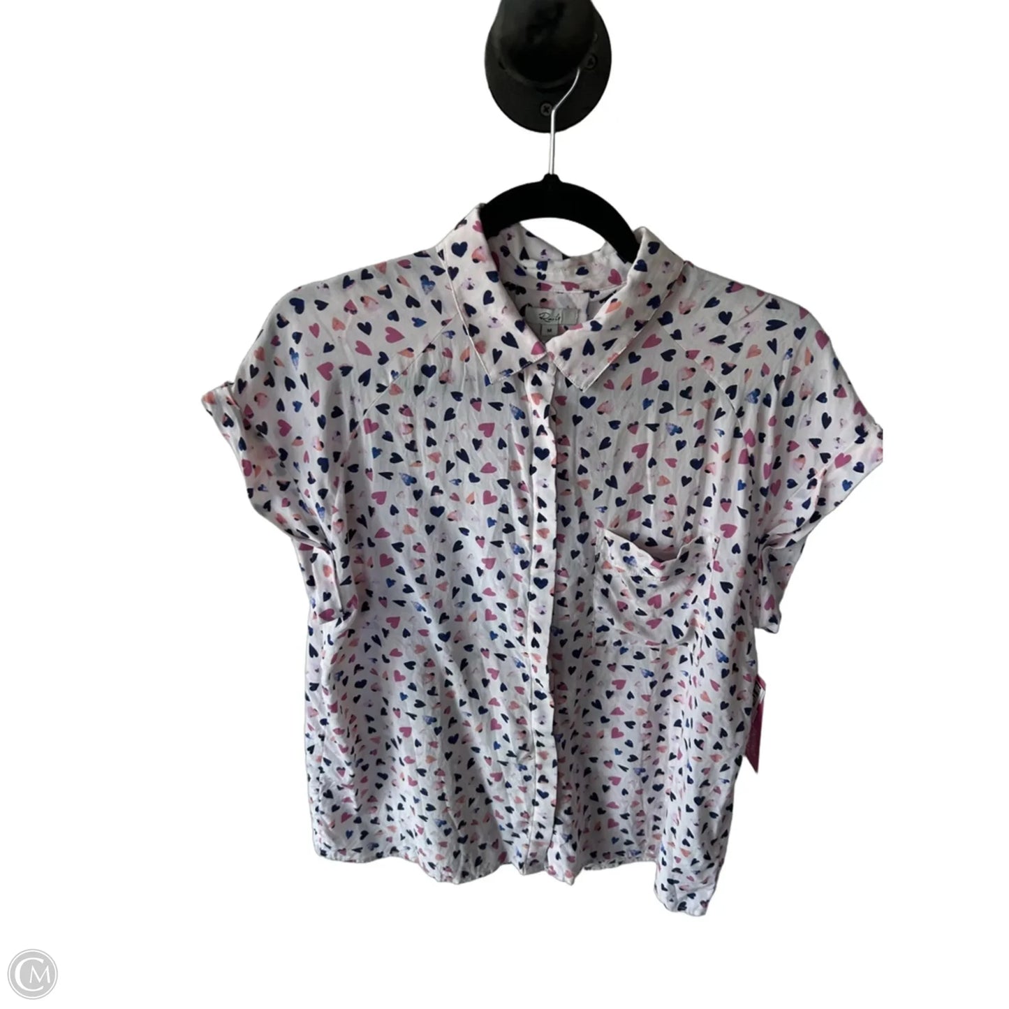 Top Short Sleeve By Rails In Pink & Purple, Size: M