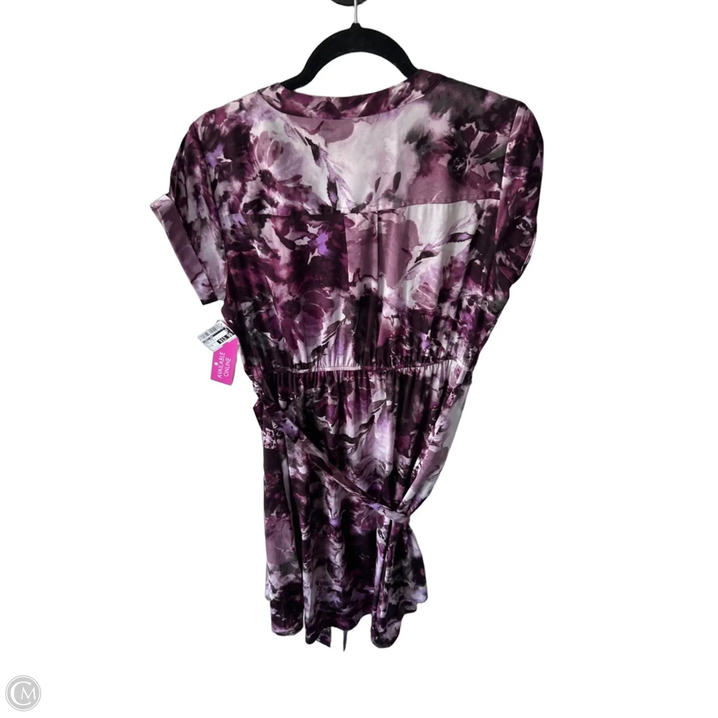 Dress Work By Simply Vera In Purple & White, Size: M