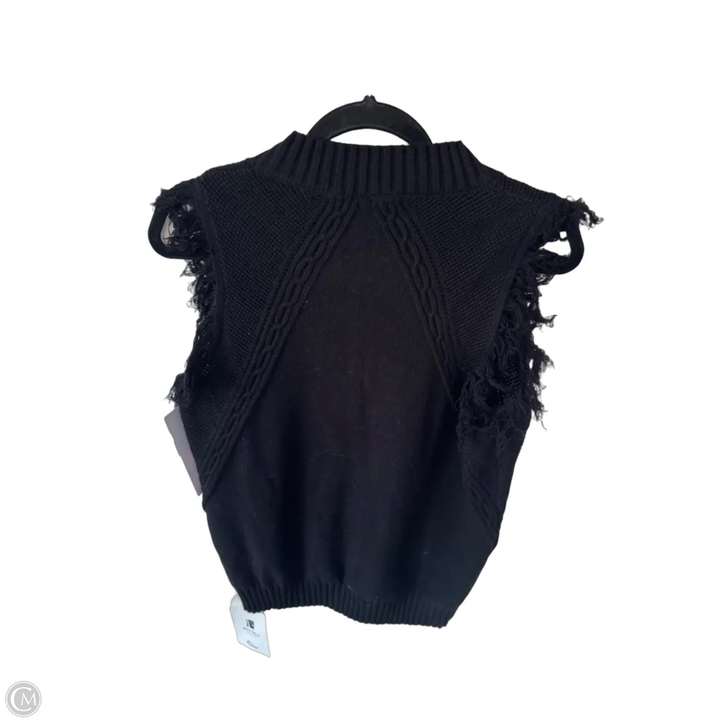 Vest Sweater By Clothes Mentor In Black, Size: M