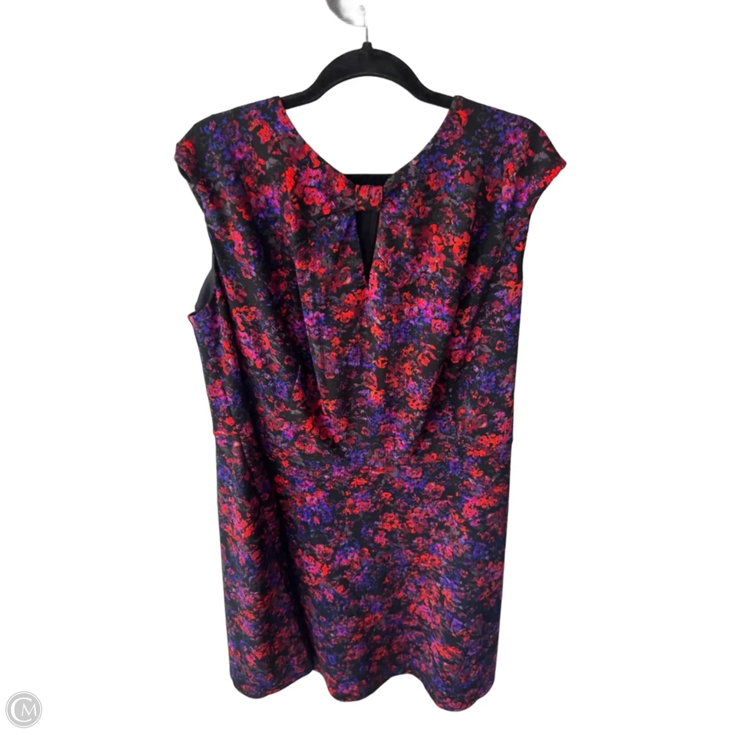 Dress Work By Clothes Mentor In Black & Purple, Size: 3x
