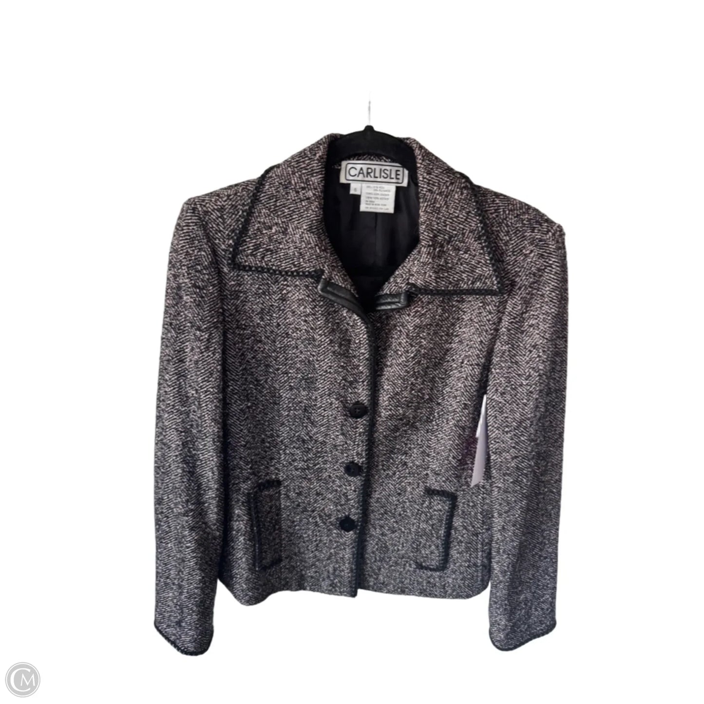 Blazer By Carlisle In Black & Pink, Size: S