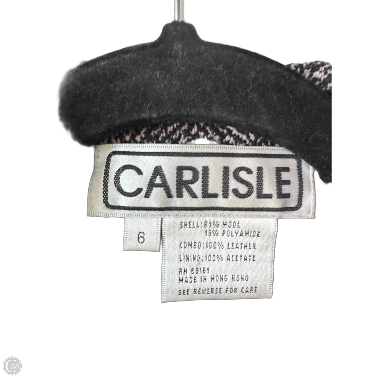 Blazer By Carlisle In Black & Pink, Size: S