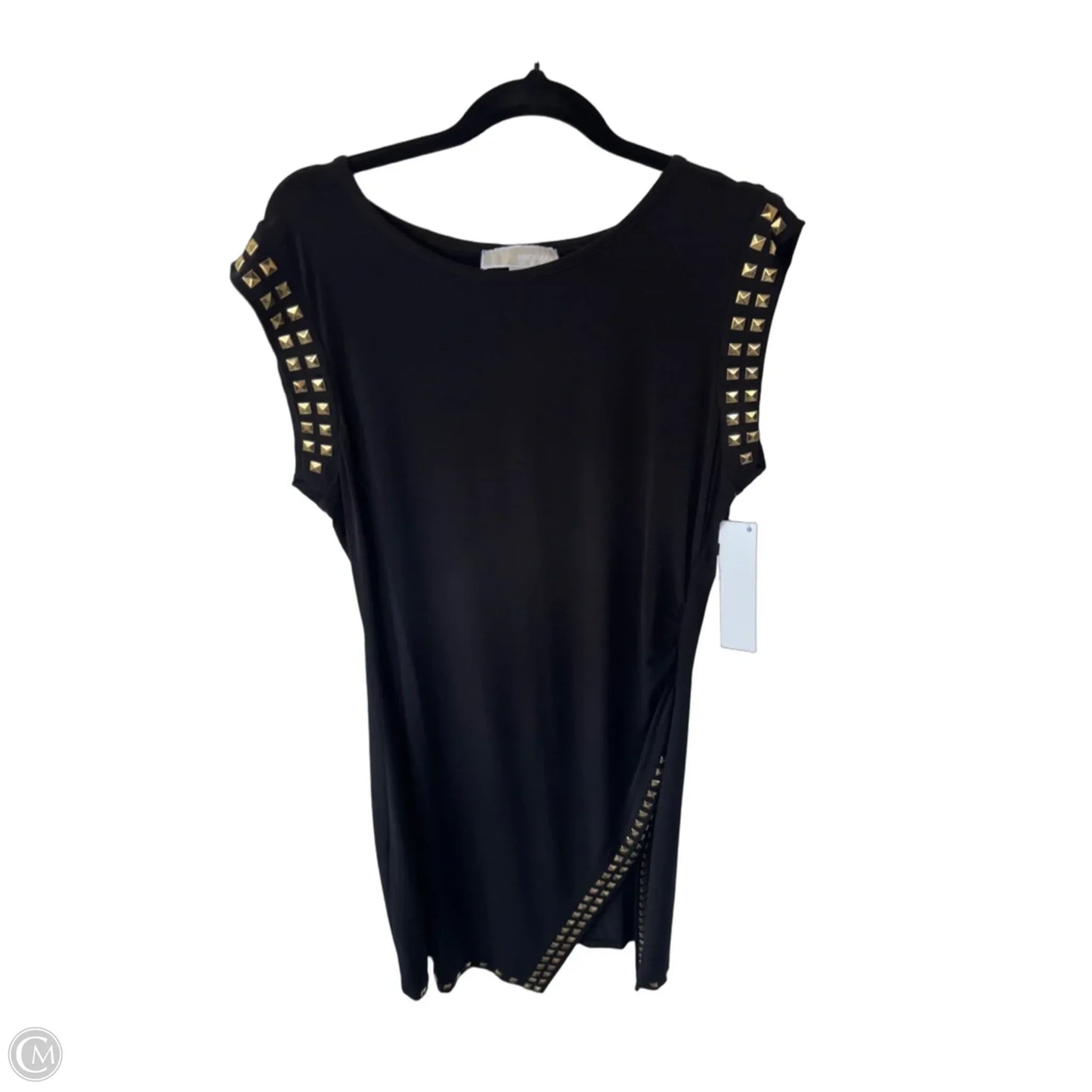 Dress Party Midi By Michael By Michael Kors In Black & Gold, Size: L