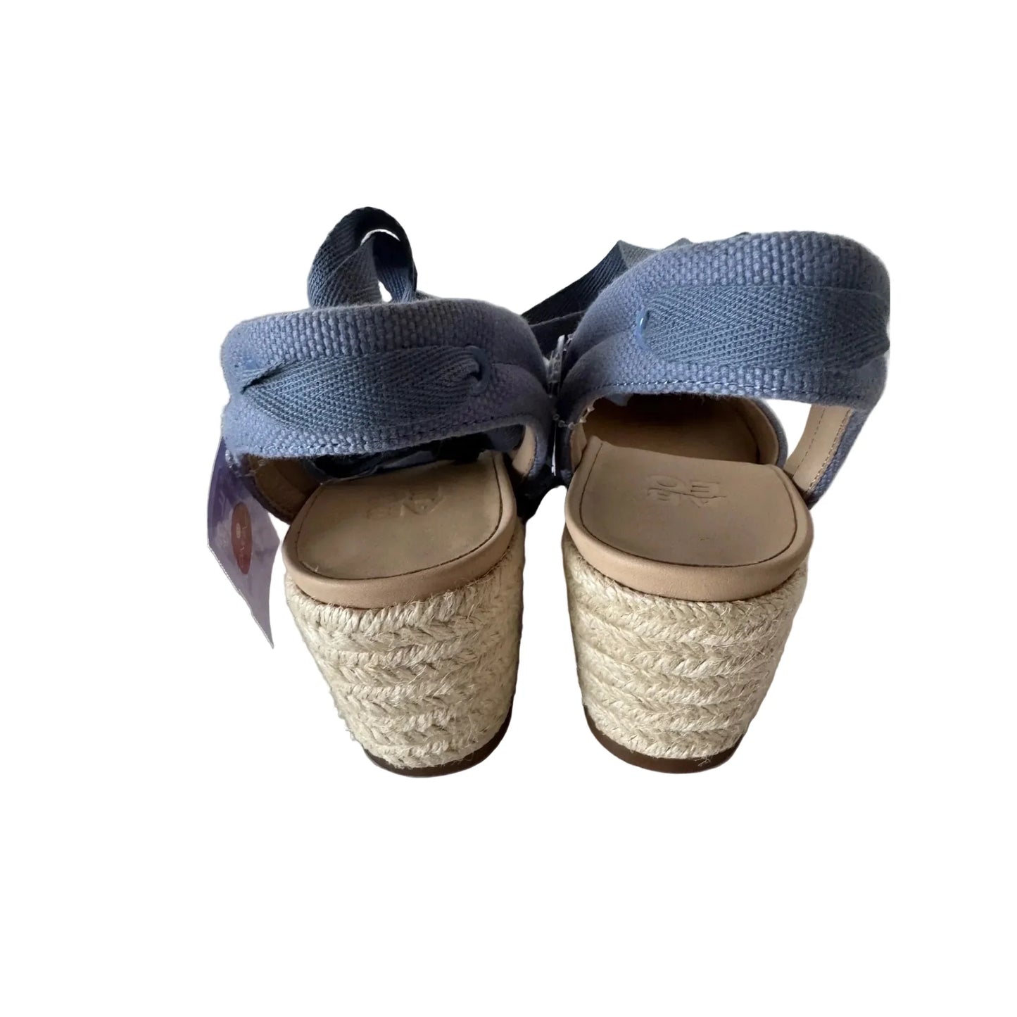 Shoes Heels Wedge By Abeo In Blue & Tan, Size: 9.5