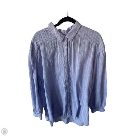 Top Long Sleeve By Anthropologie In Purple, Size: Xl