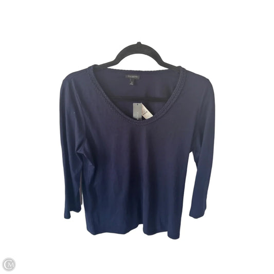 Top 3/4 Sleeve By Talbots In Blue, Size: M