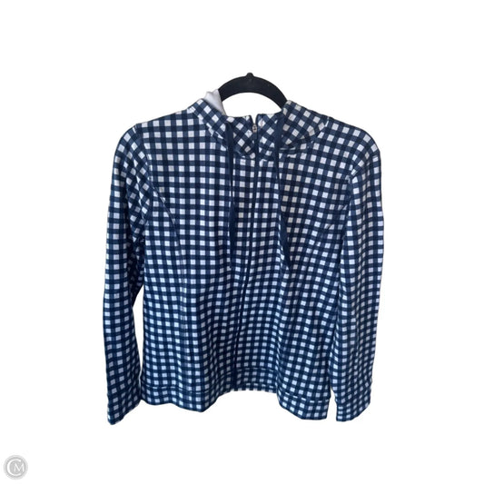 Sweatshirt Hoodie By J. Crew In Blue & White, Size: M