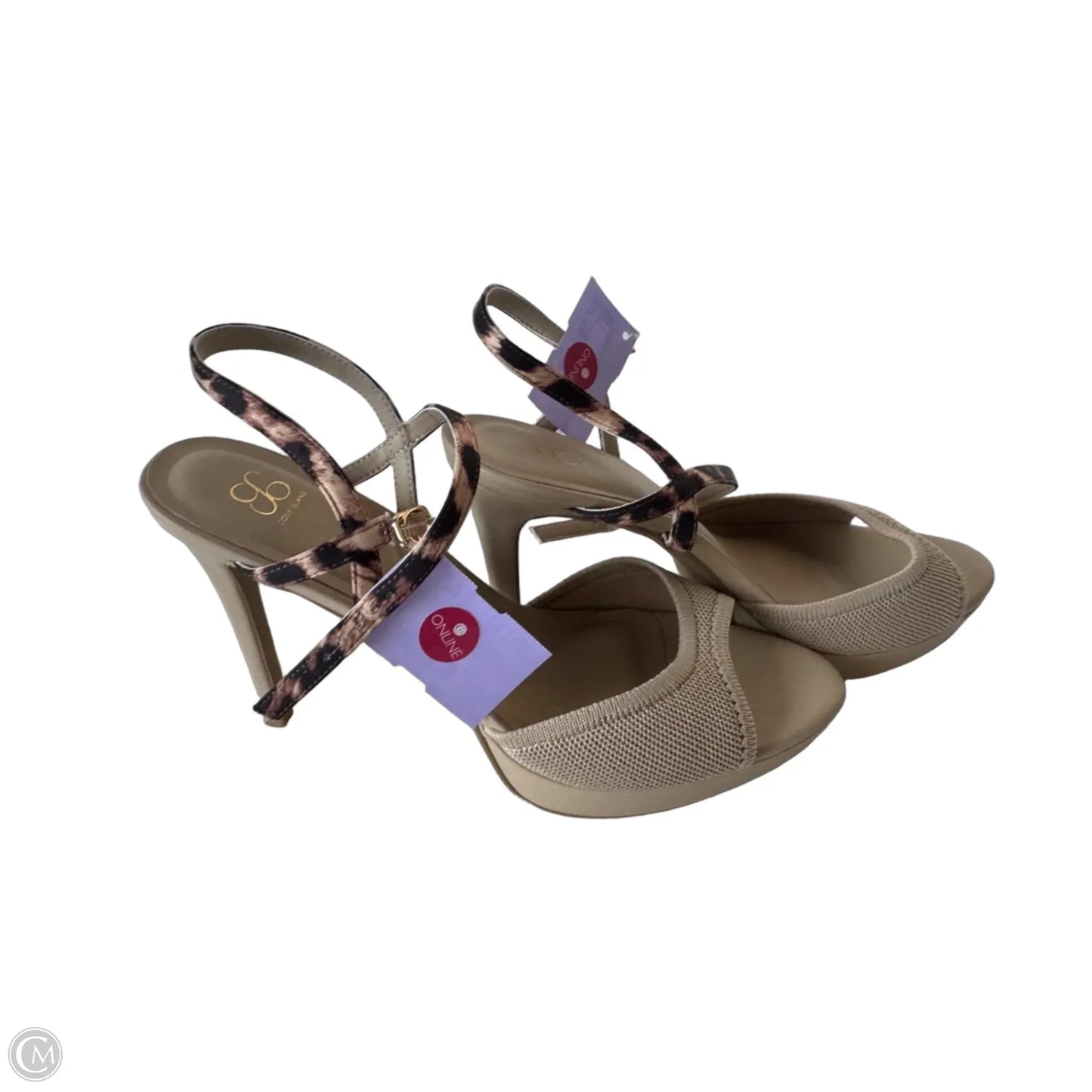 Sandals Heels Stiletto By Cmc In Tan, Size: 8.5