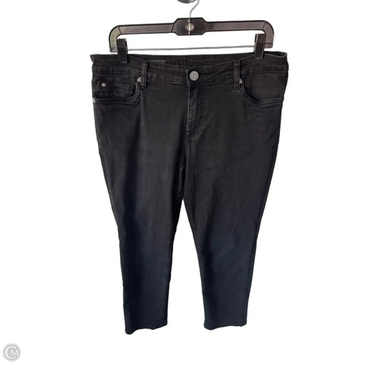 Jeans Boyfriend By Kut In Black Denim, Size: 12