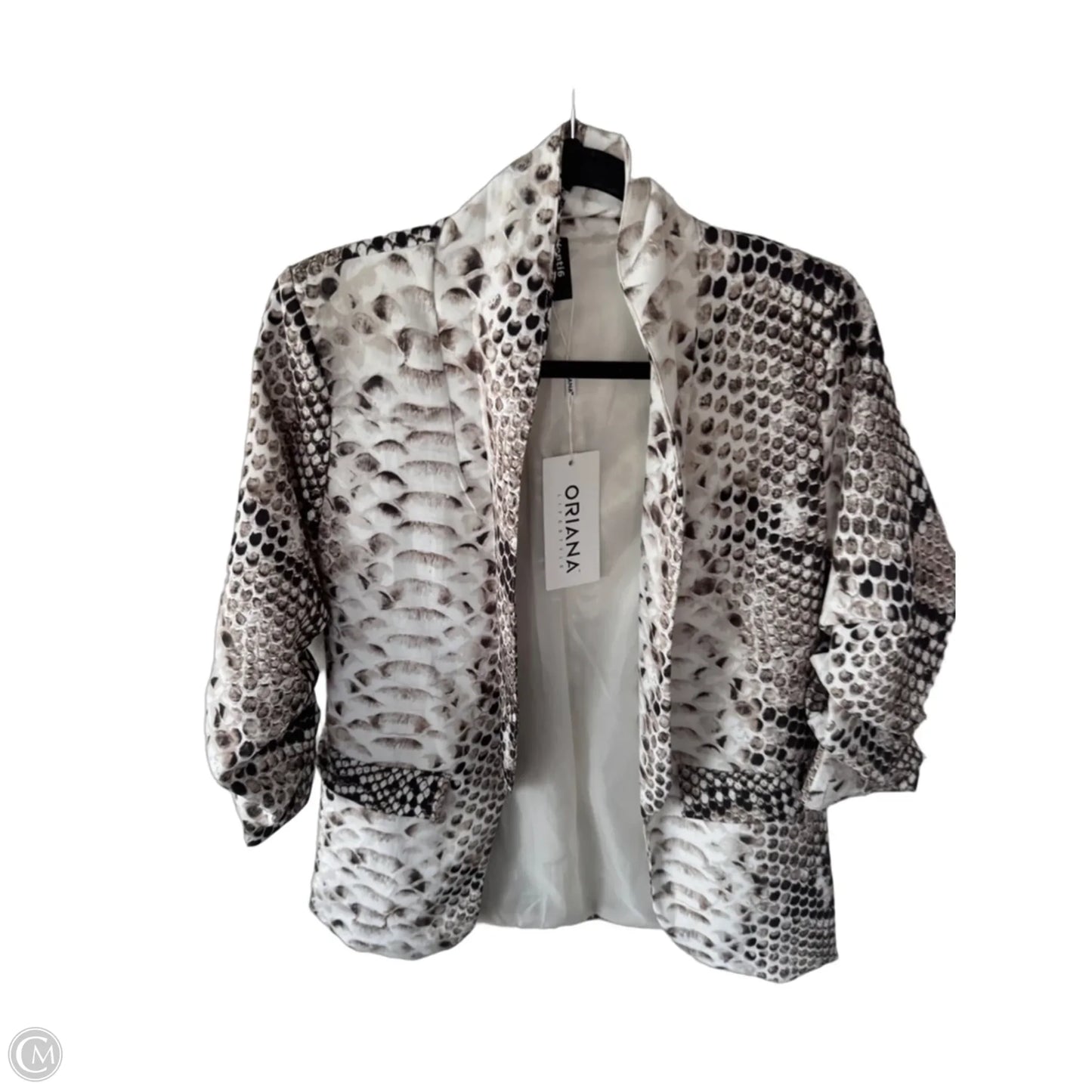 Blazer By Venti6 In Snakeskin Print, Size: S