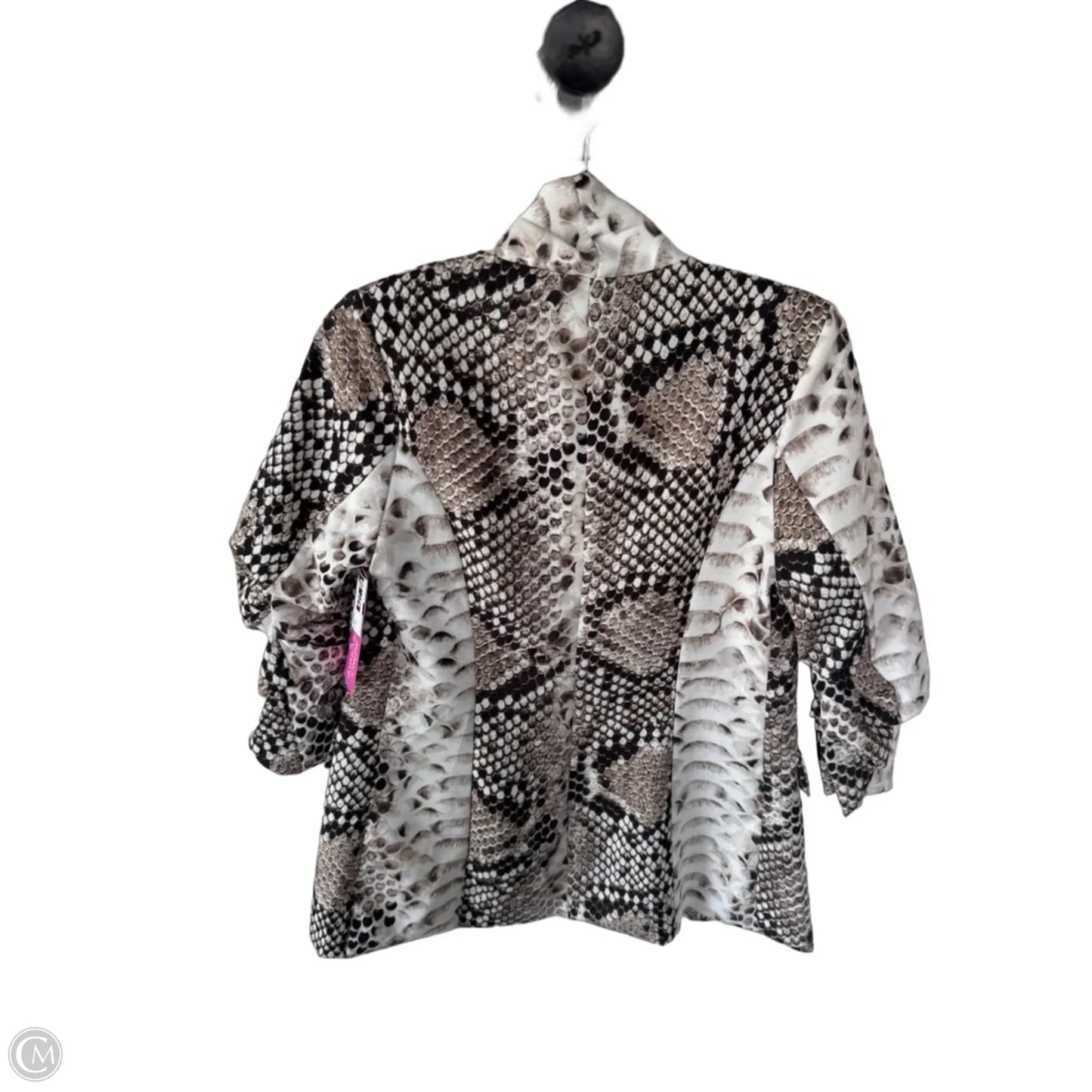 Blazer By Venti6 In Snakeskin Print, Size: S