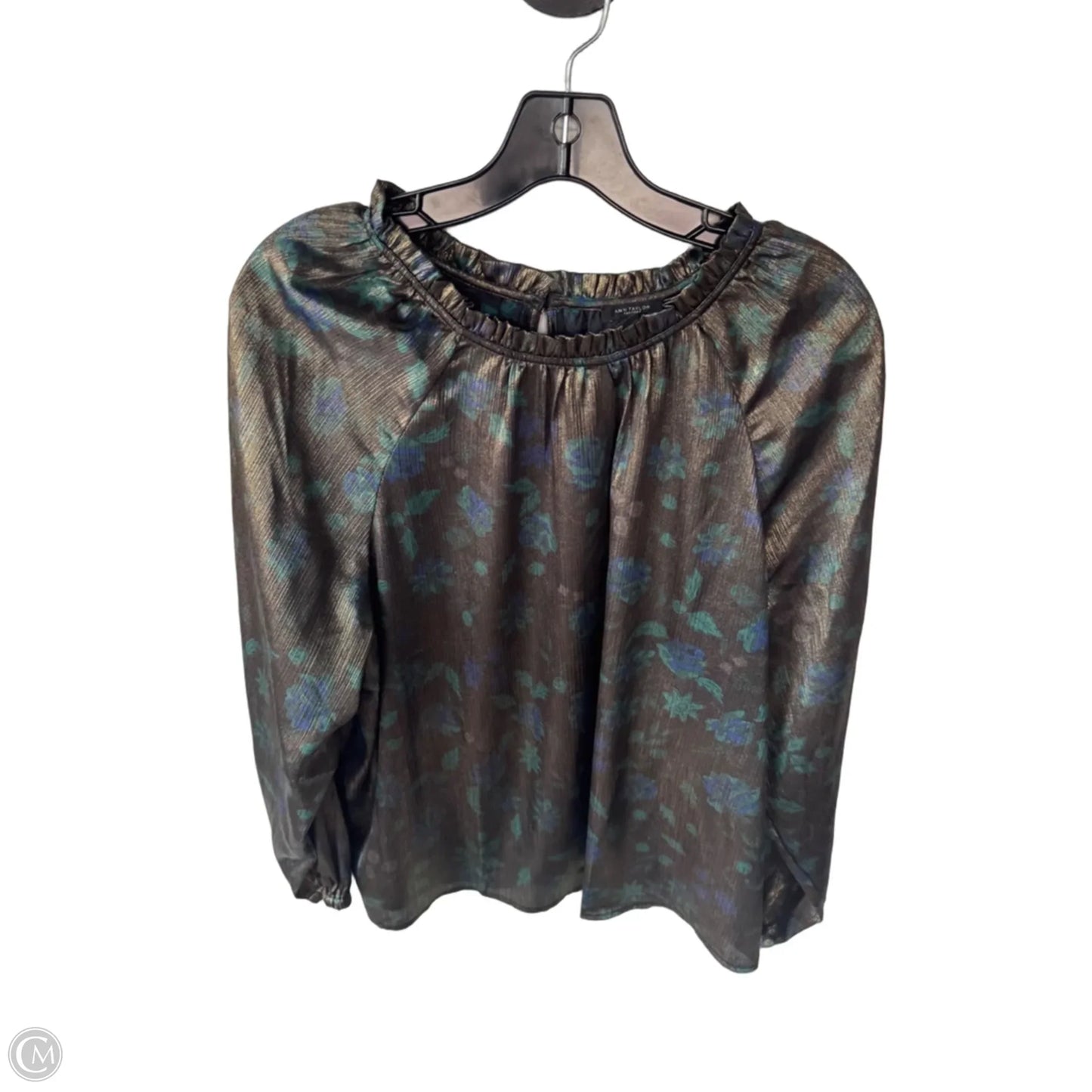 Top Long Sleeve By Ann Taylor In Brown & Green, Size: M