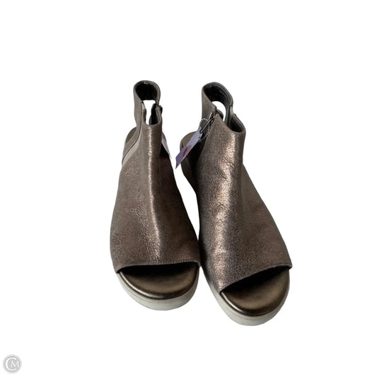 Sandals Heels Wedge By Johnston & Murphy In Grey, Size: 9
