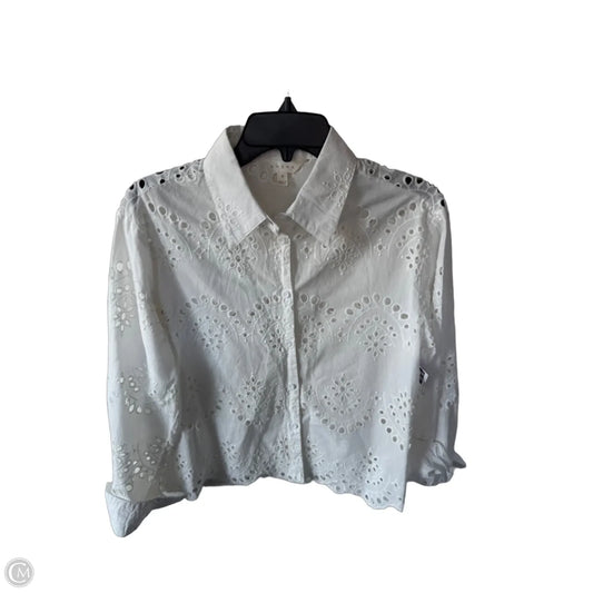 Top 3/4 Sleeve By Adiva In White, Size: M