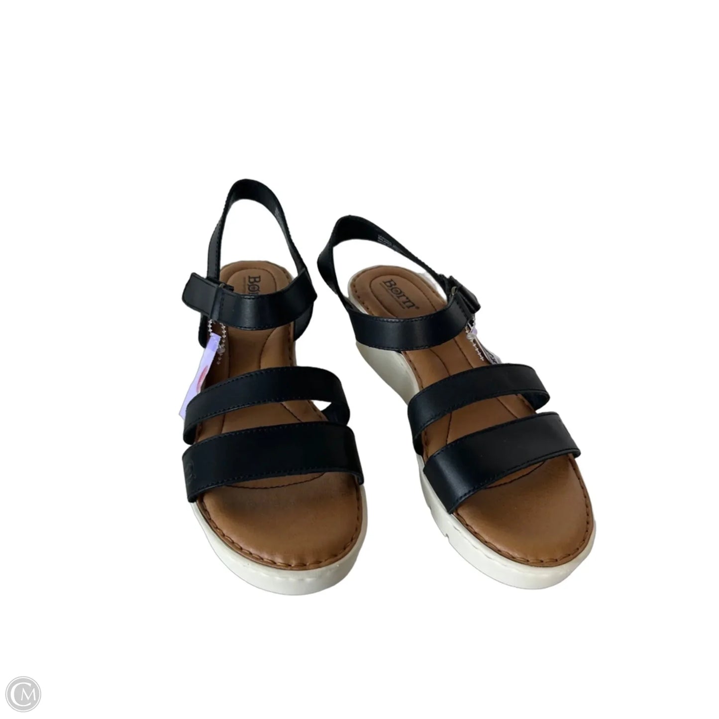 Sandals Heels Wedge By Born In Black & White, Size: 9