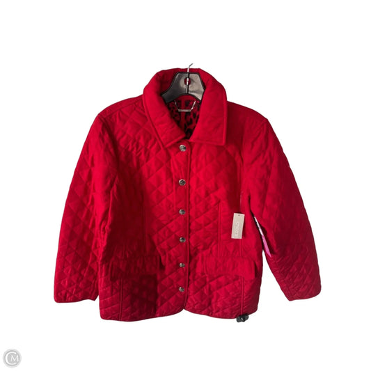 Jacket Puffer & Quilted By Chicos In Red, Size: M