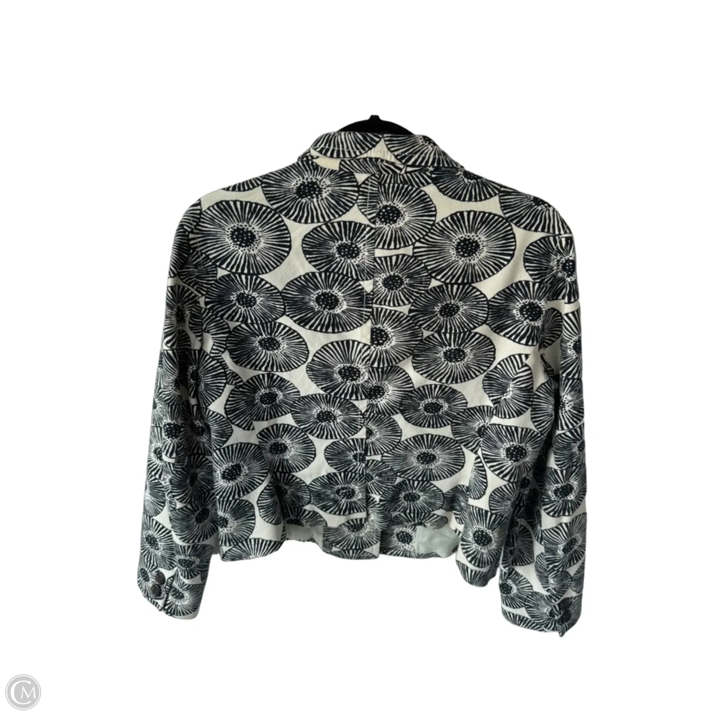 Blazer By Clothes Mentor In Black & Cream, Size: M