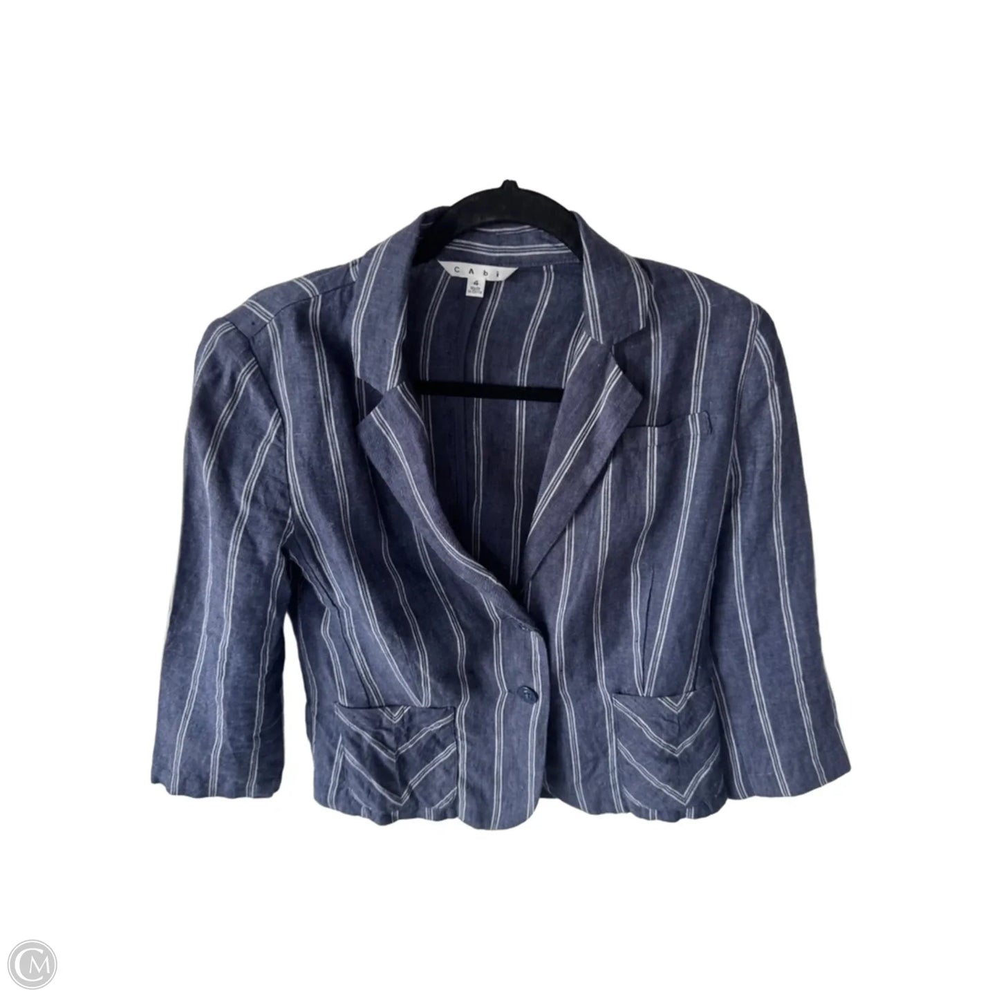 Blazer By Cabi In Blue & White, Size: S