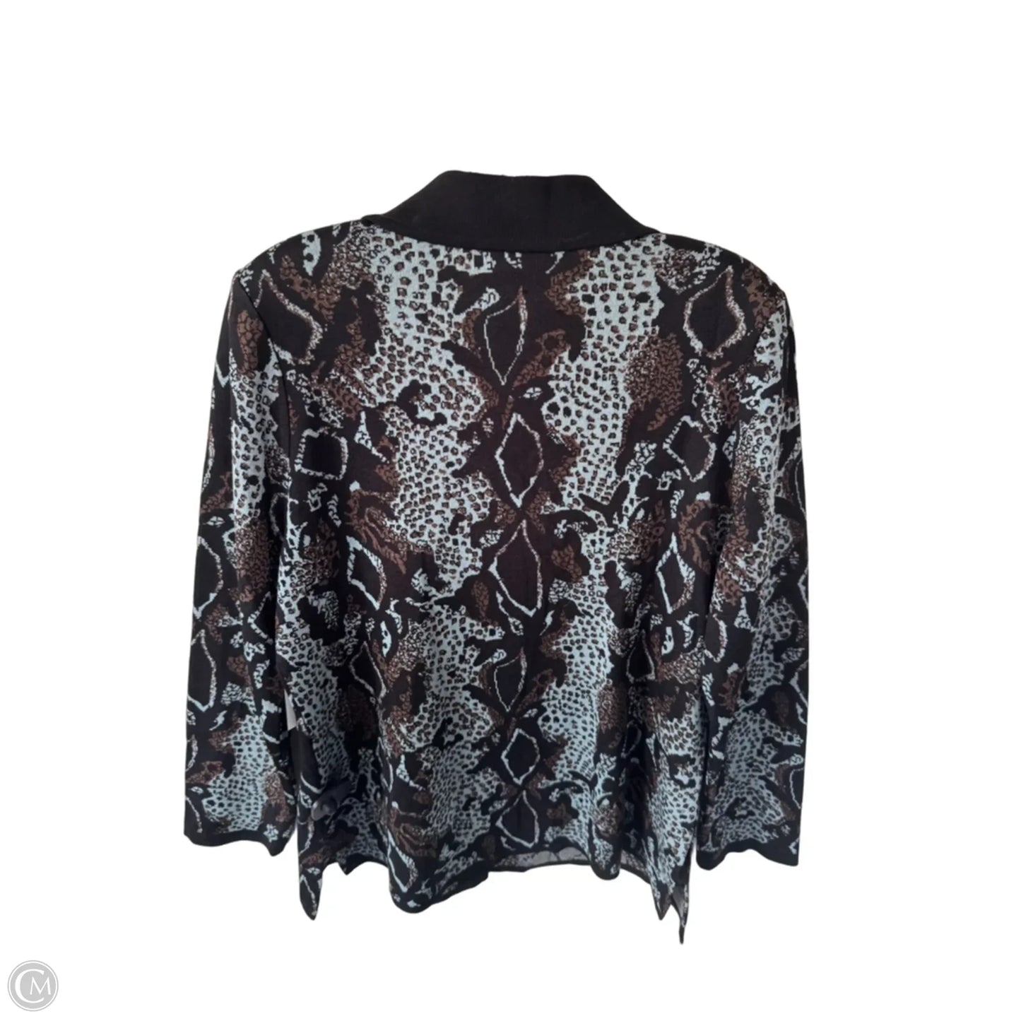 Blazer By Misook In Black & Blue, Size: L