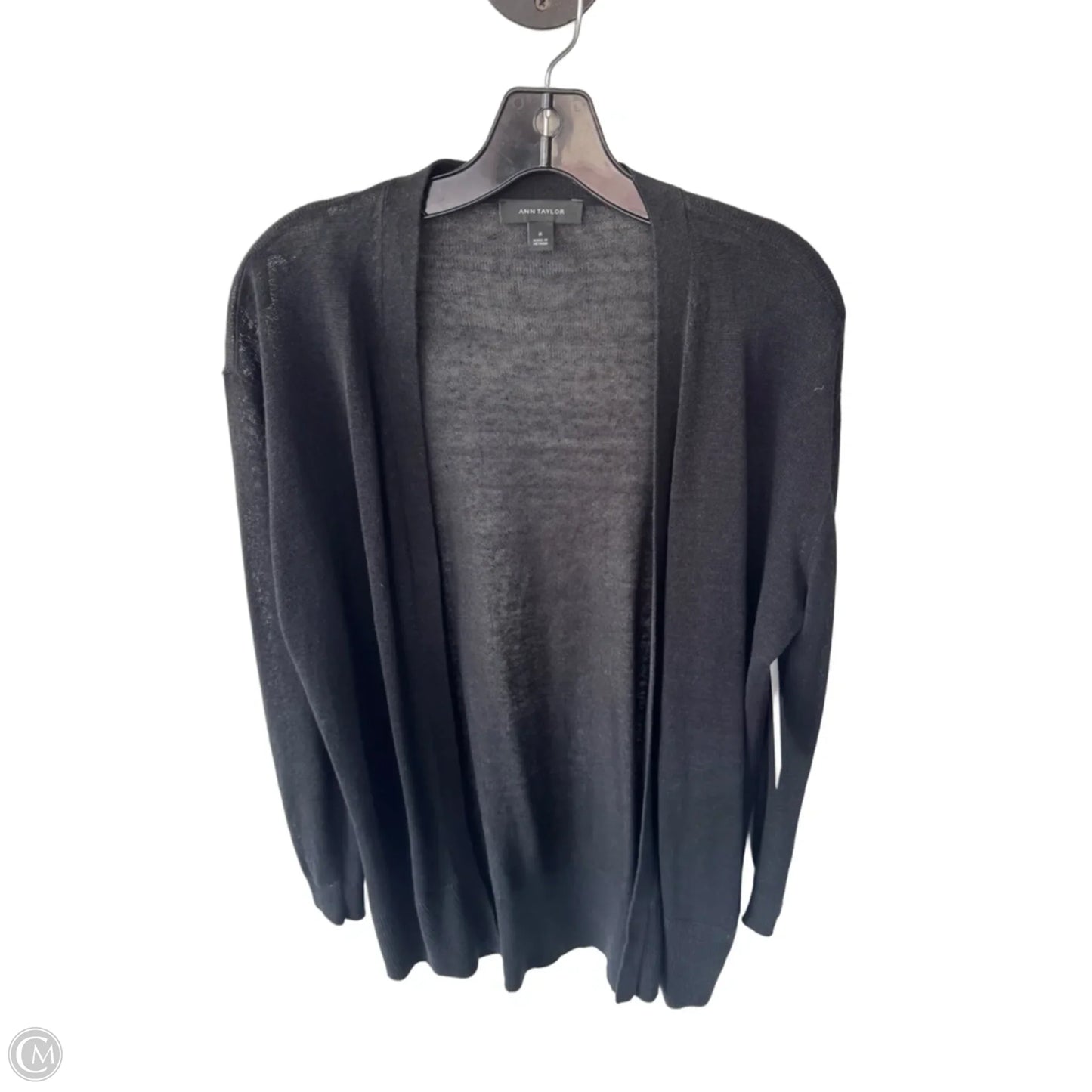 Sweater Cardigan By Ann Taylor In Black, Size: M