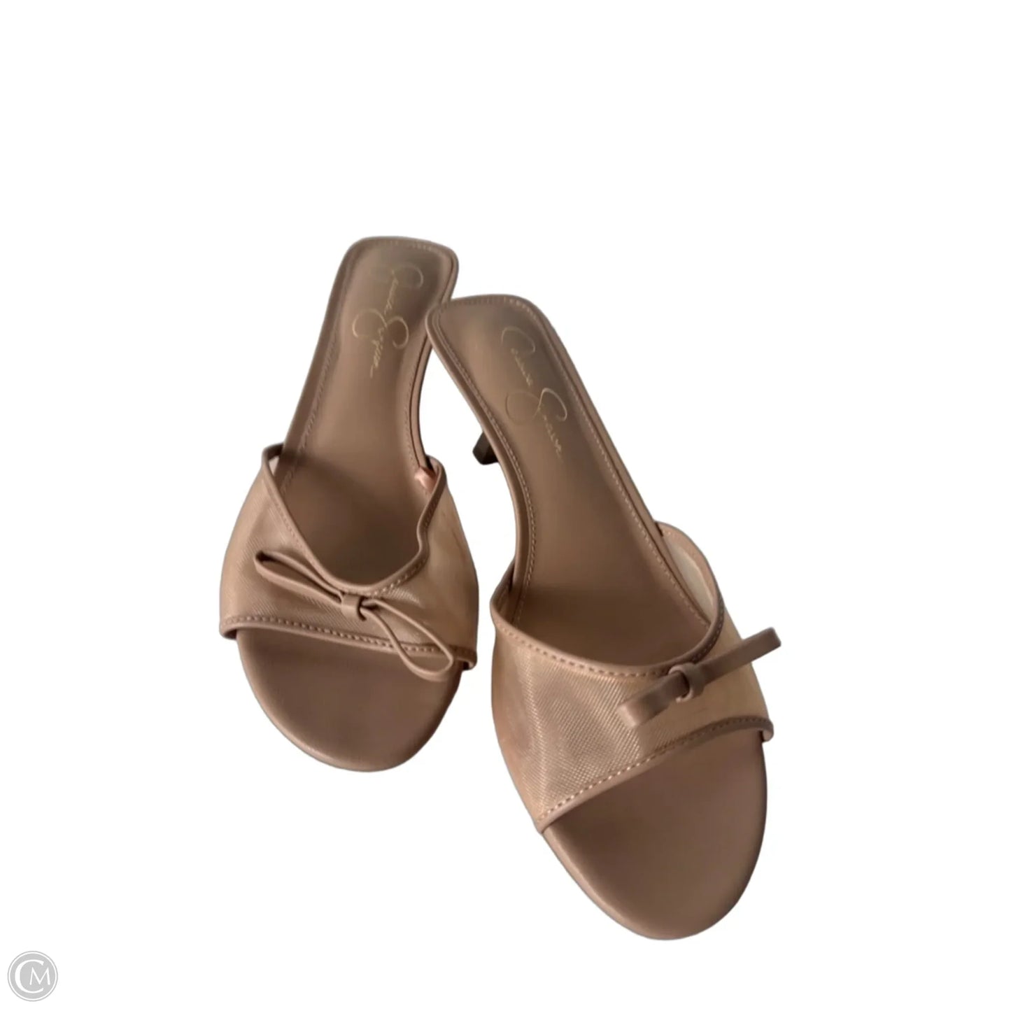 Sandals Heels Kitten By Jessica Simpson In Tan, Size: 8.5