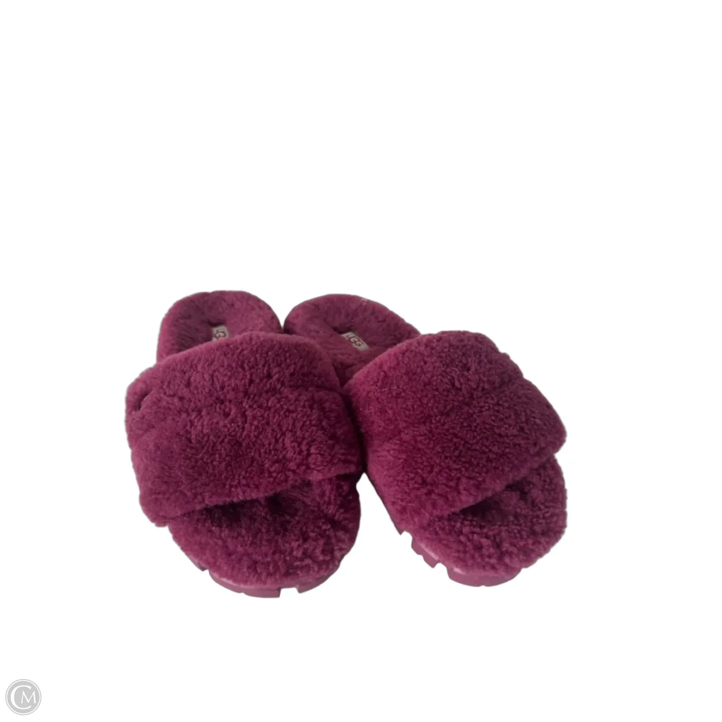 Slippers Designer By Ugg In Pink, Size: 7