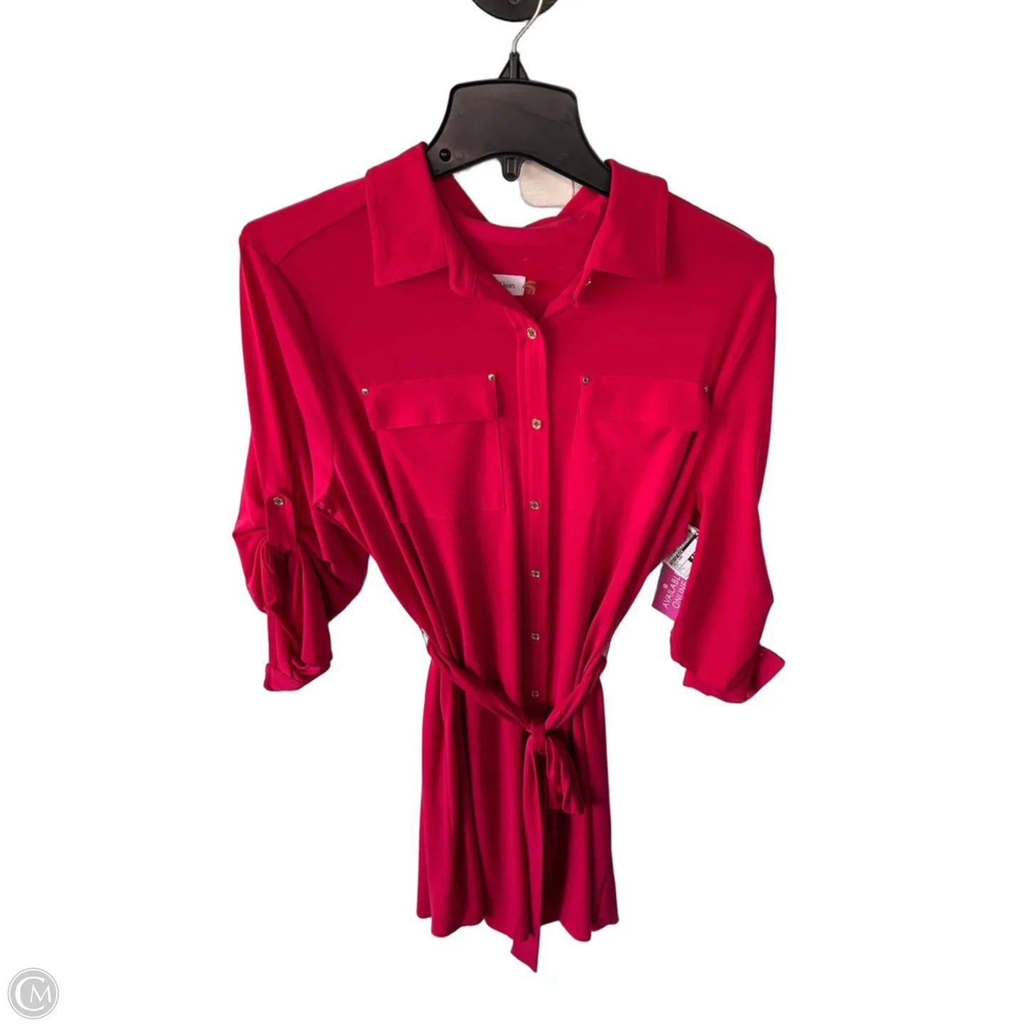 Dress Work By Calvin Klein In Pink, Size: L