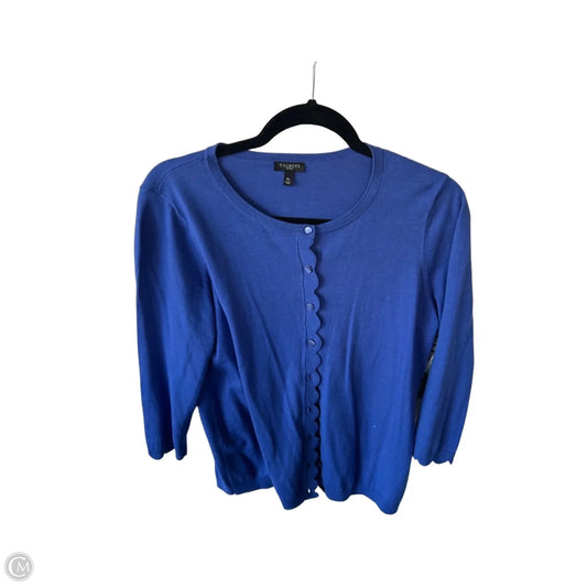 Sweater Cardigan By Talbots In Blue, Size: Mp