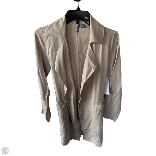 Coat Trench Coat By Clothes Mentor In Tan, Size: Xs
