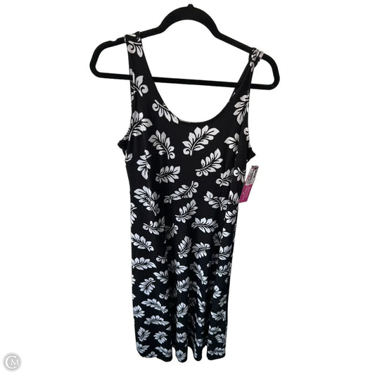 Dress Casual Maxi By Talbots In Black & White, Size: L
