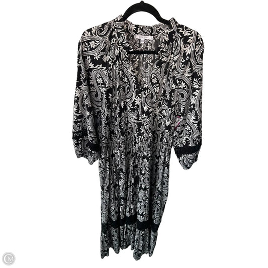 Dress Casual Maxi By Chicos In Black & White, Size: Xl