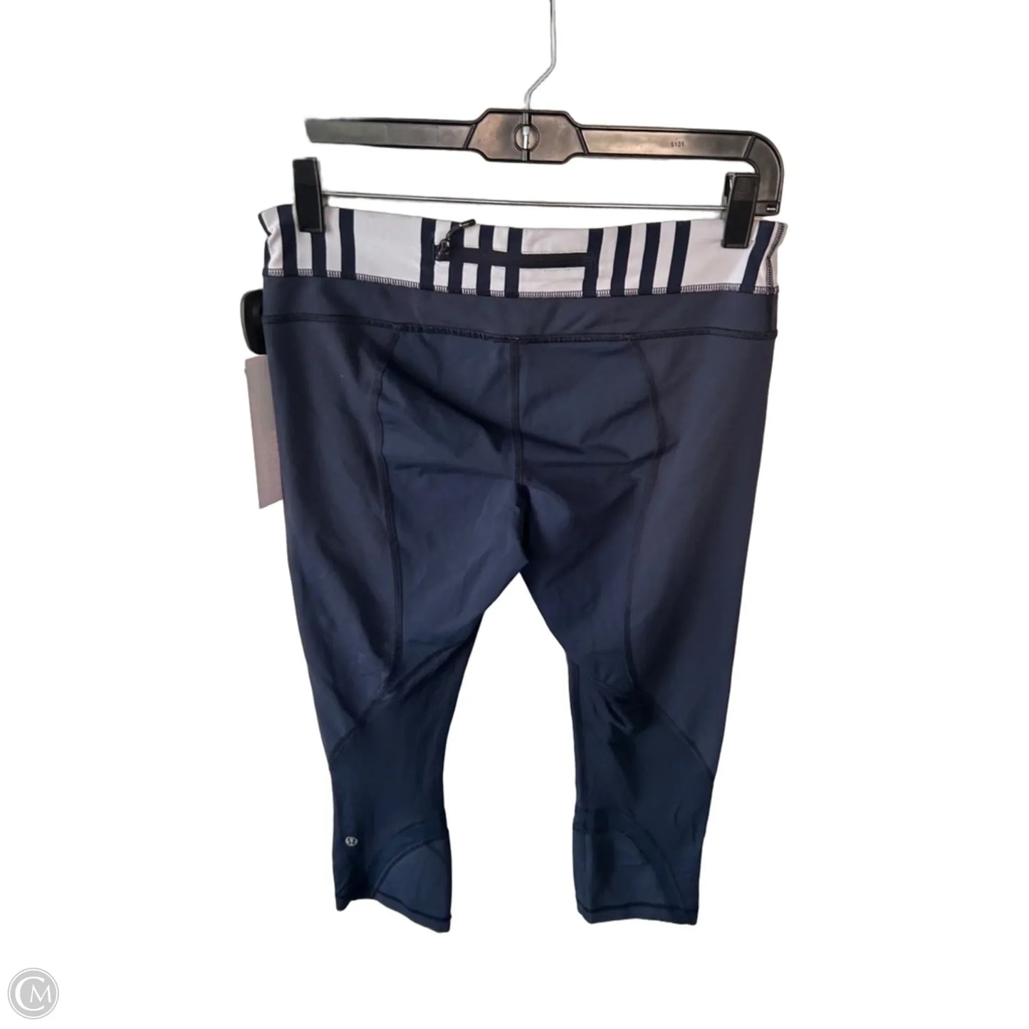 Athletic Leggings Capris By Lululemon In Blue & White, Size: 8